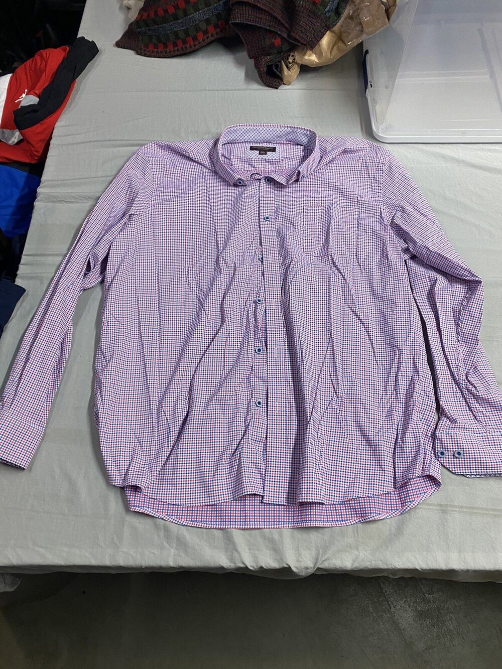 Johnston & Murphy Men's Size 2XL Premium Shirt Purple Multi